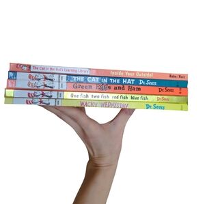 Dr Seuss Bundle of 5 books, hardcover, Green  Eggs & Ham, Cat in the Hat, set